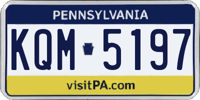 PA license plate KQM5197