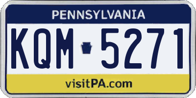 PA license plate KQM5271