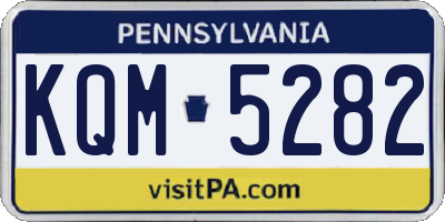 PA license plate KQM5282