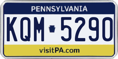 PA license plate KQM5290