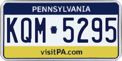PA license plate KQM5295