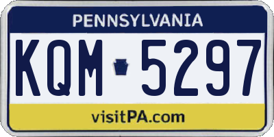 PA license plate KQM5297