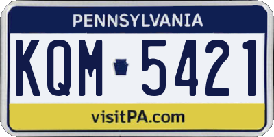 PA license plate KQM5421