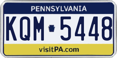 PA license plate KQM5448