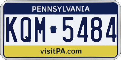 PA license plate KQM5484
