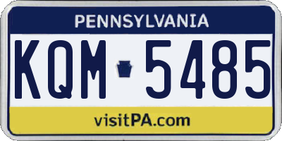 PA license plate KQM5485