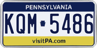 PA license plate KQM5486
