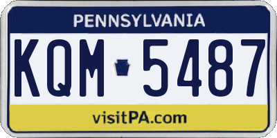 PA license plate KQM5487