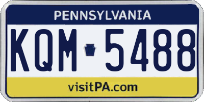 PA license plate KQM5488