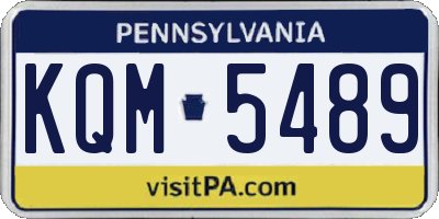 PA license plate KQM5489