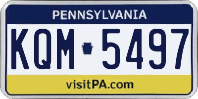 PA license plate KQM5497