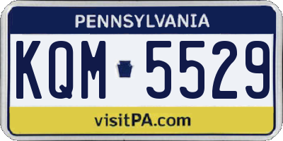 PA license plate KQM5529