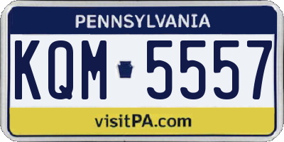 PA license plate KQM5557