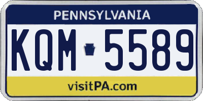 PA license plate KQM5589