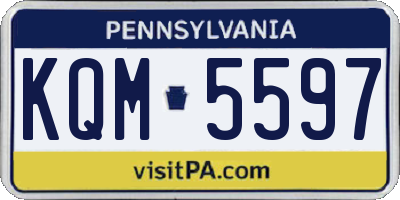 PA license plate KQM5597