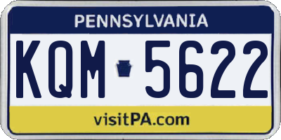 PA license plate KQM5622