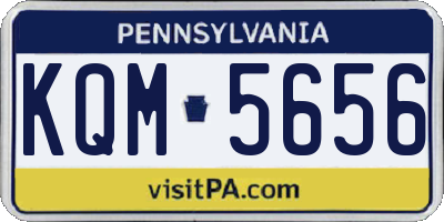 PA license plate KQM5656