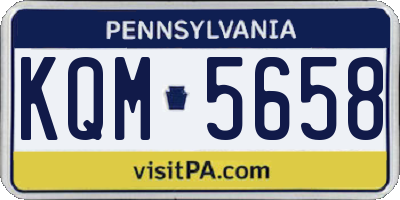 PA license plate KQM5658
