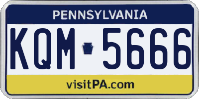 PA license plate KQM5666