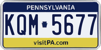 PA license plate KQM5677