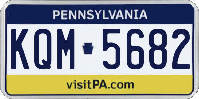 PA license plate KQM5682