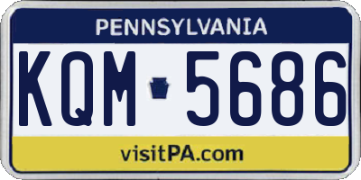 PA license plate KQM5686