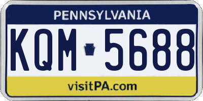 PA license plate KQM5688