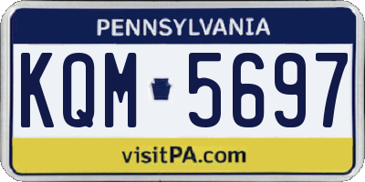 PA license plate KQM5697