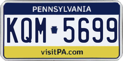 PA license plate KQM5699