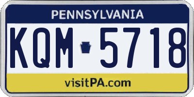 PA license plate KQM5718