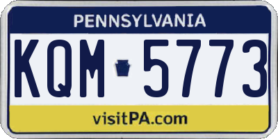 PA license plate KQM5773