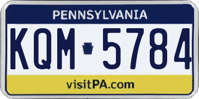 PA license plate KQM5784