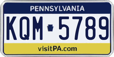 PA license plate KQM5789