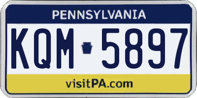PA license plate KQM5897