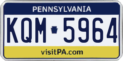 PA license plate KQM5964