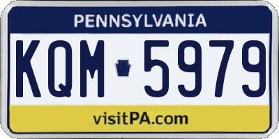 PA license plate KQM5979