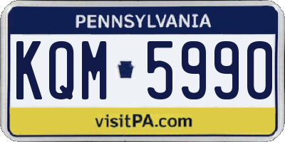 PA license plate KQM5990