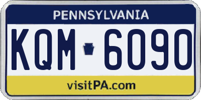 PA license plate KQM6090