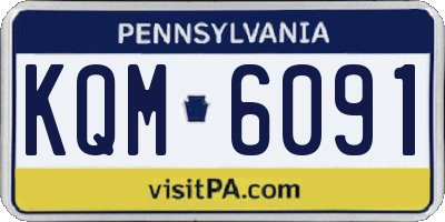 PA license plate KQM6091
