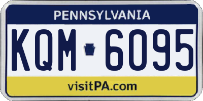PA license plate KQM6095