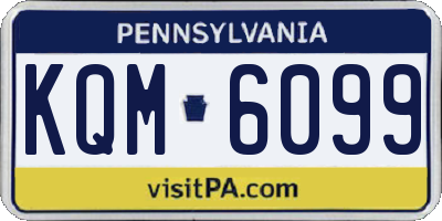 PA license plate KQM6099