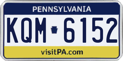 PA license plate KQM6152