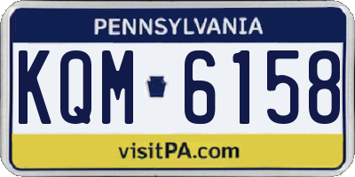 PA license plate KQM6158