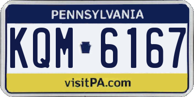 PA license plate KQM6167