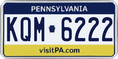 PA license plate KQM6222