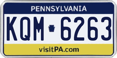 PA license plate KQM6263