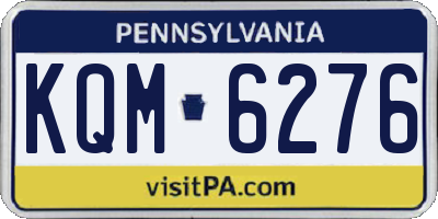 PA license plate KQM6276