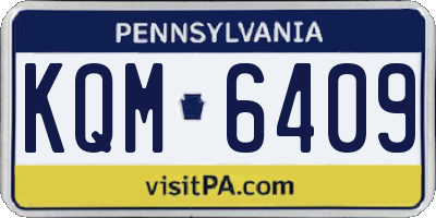 PA license plate KQM6409