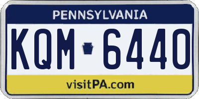 PA license plate KQM6440