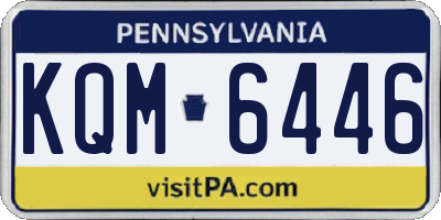 PA license plate KQM6446